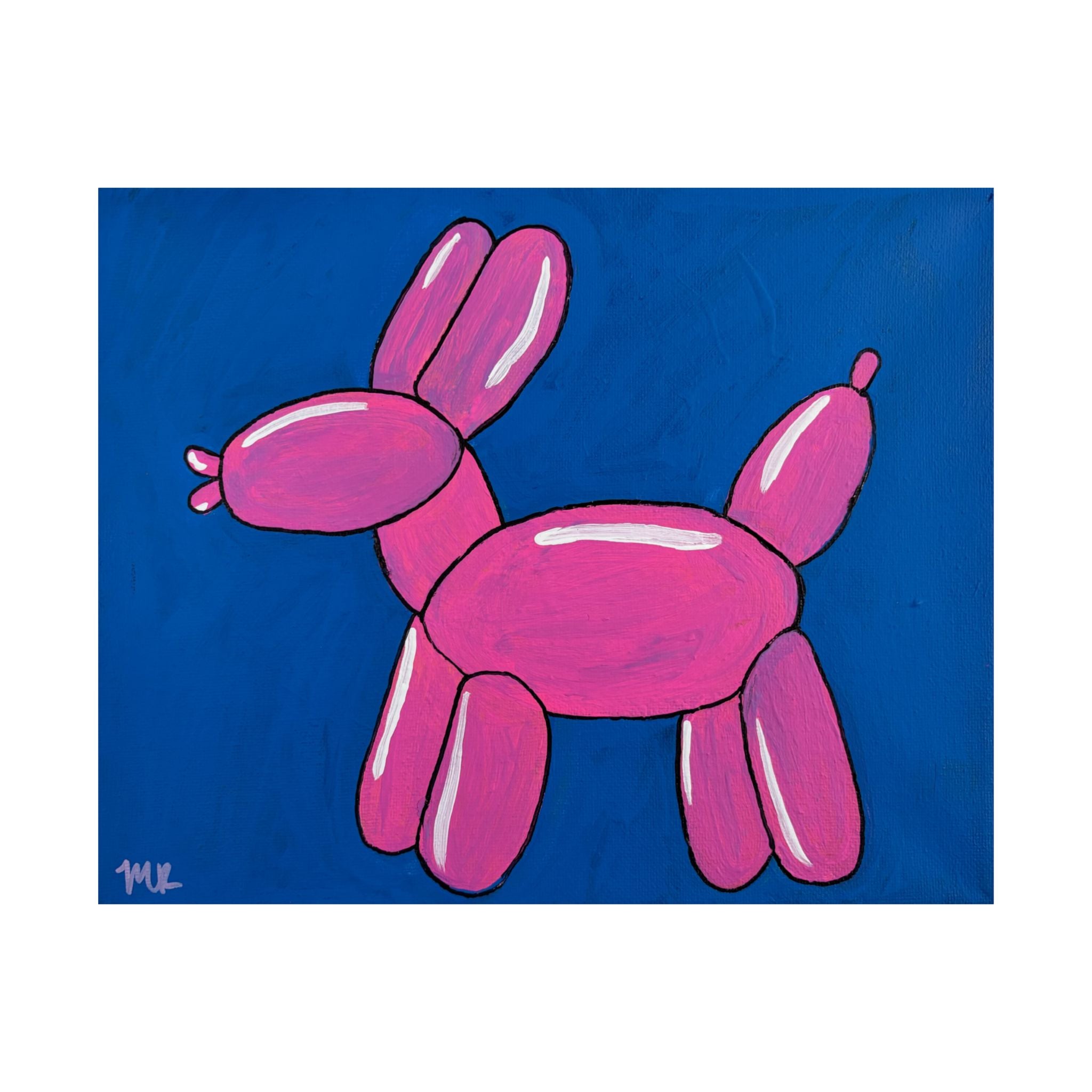 Pink Balloon Dog Print