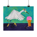 Egret With Ice Cream Print
