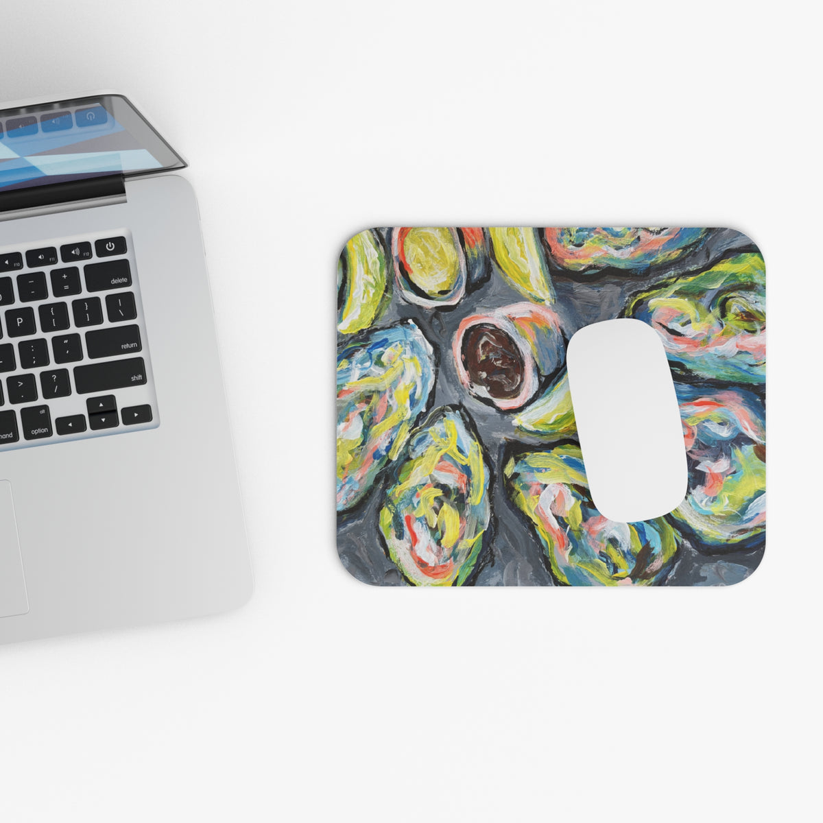Avocado Art Mouse Pad — Colorful Abstract Avocado Desk Mat