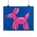 Pink Balloon Dog Print