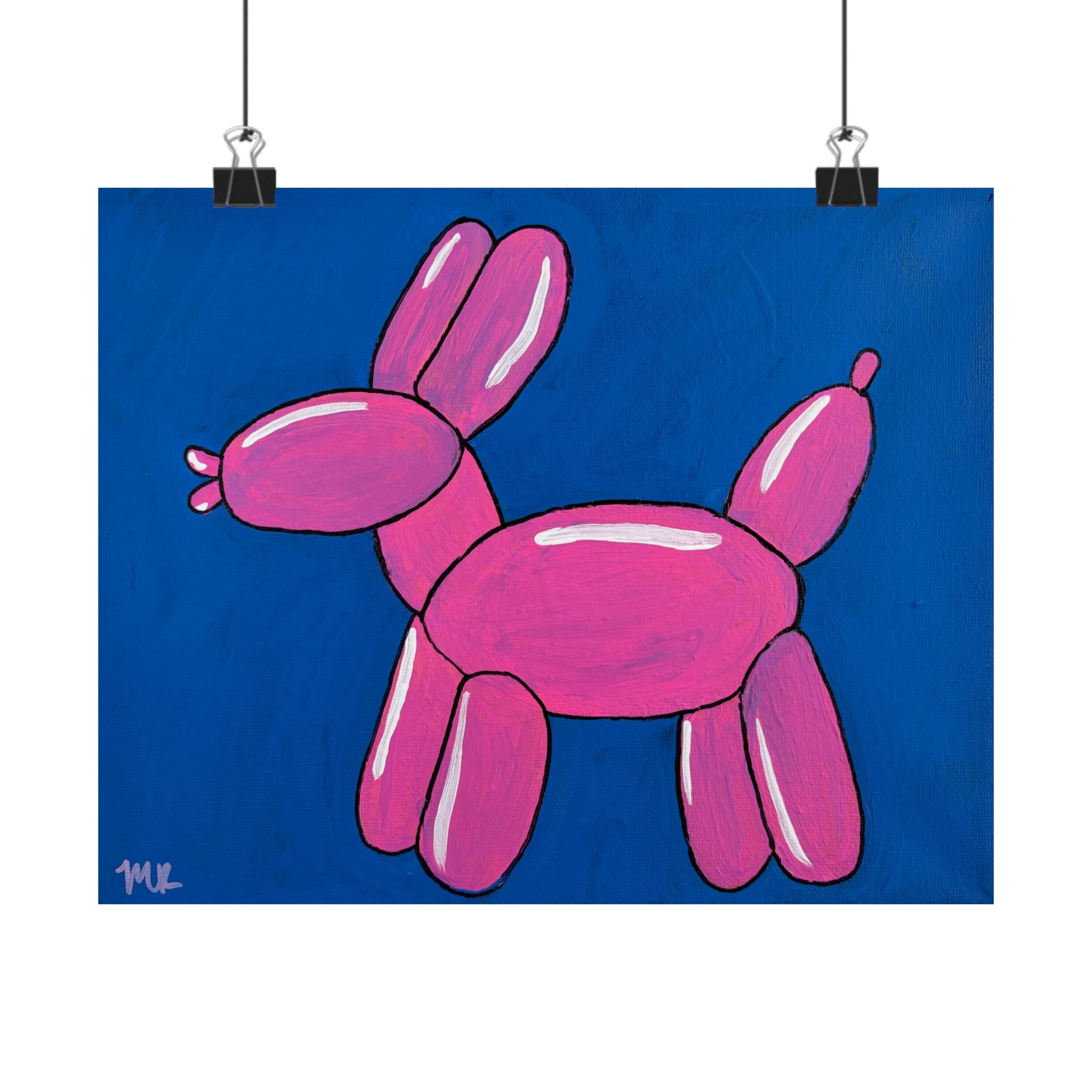 Pink Balloon Dog Print