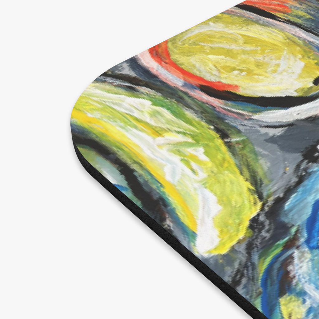 Avocado Art Mouse Pad — Colorful Abstract Avocado Desk Mat