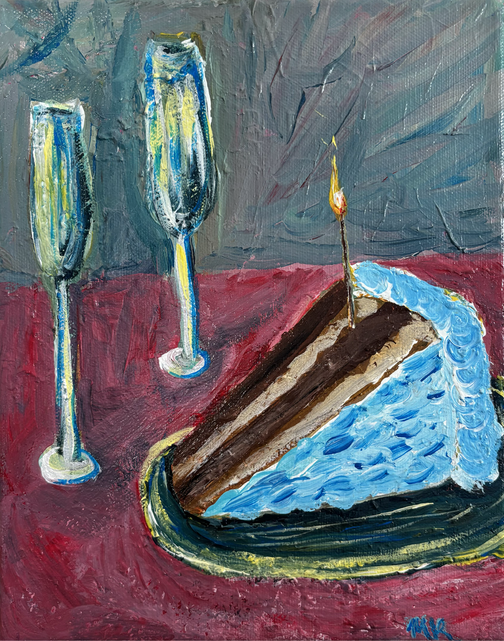 Birthday Cake, 8"x10" Original