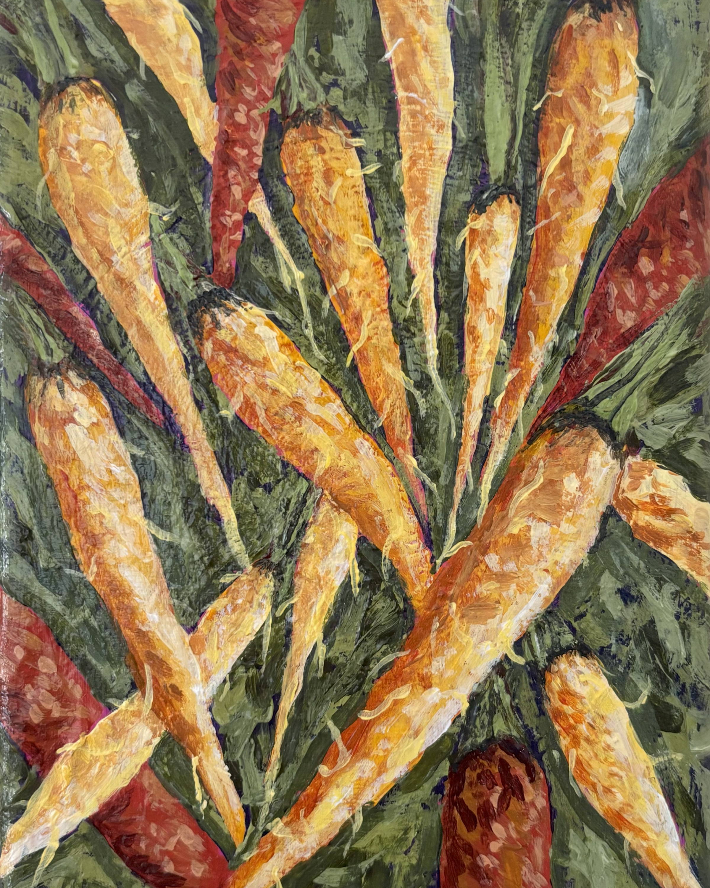 Carrots, 5"x7" Original