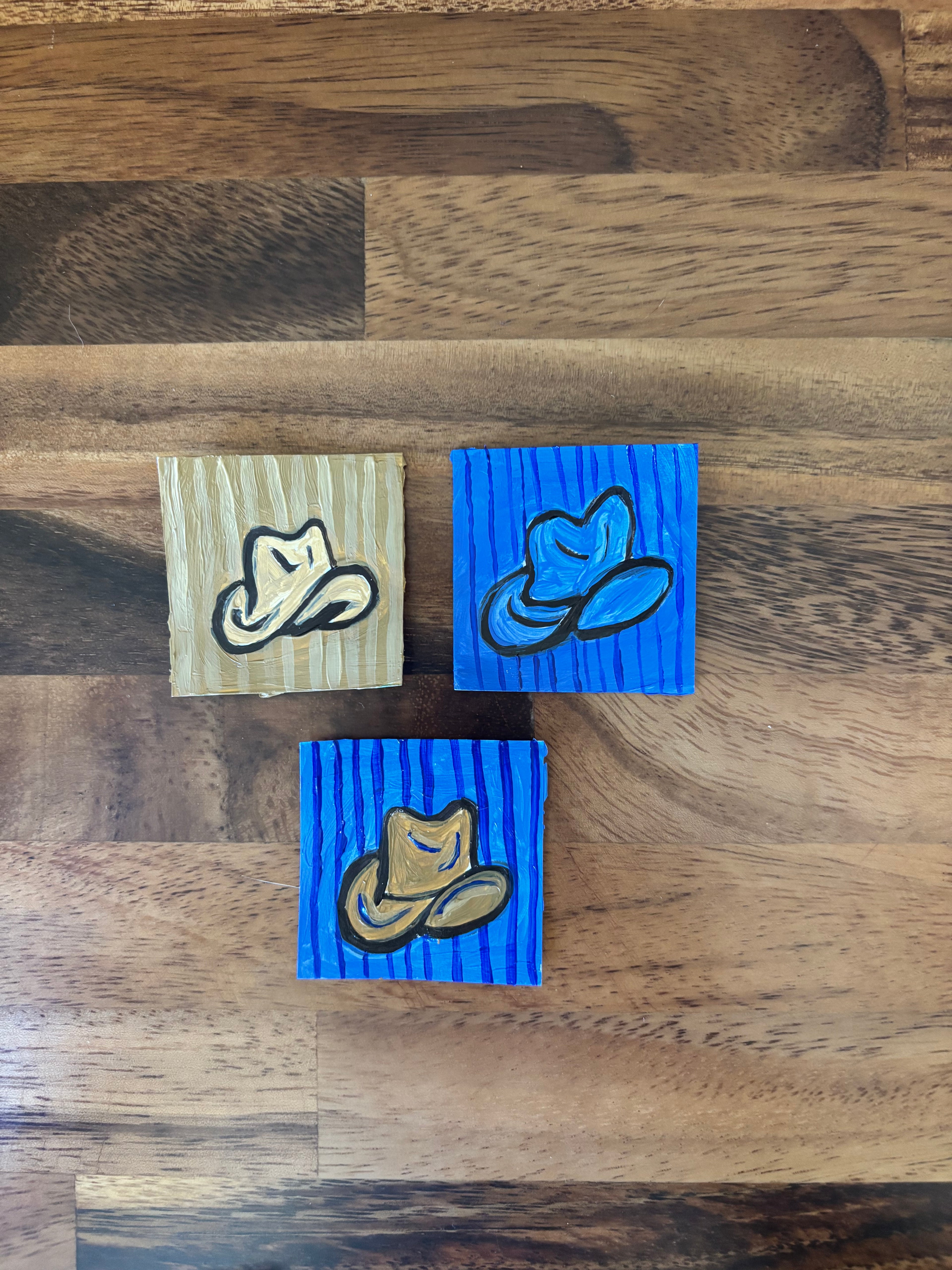 2x2 Mini Framed Western Hat