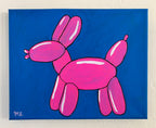 Pink Balloon Dog, 8"x10" Original