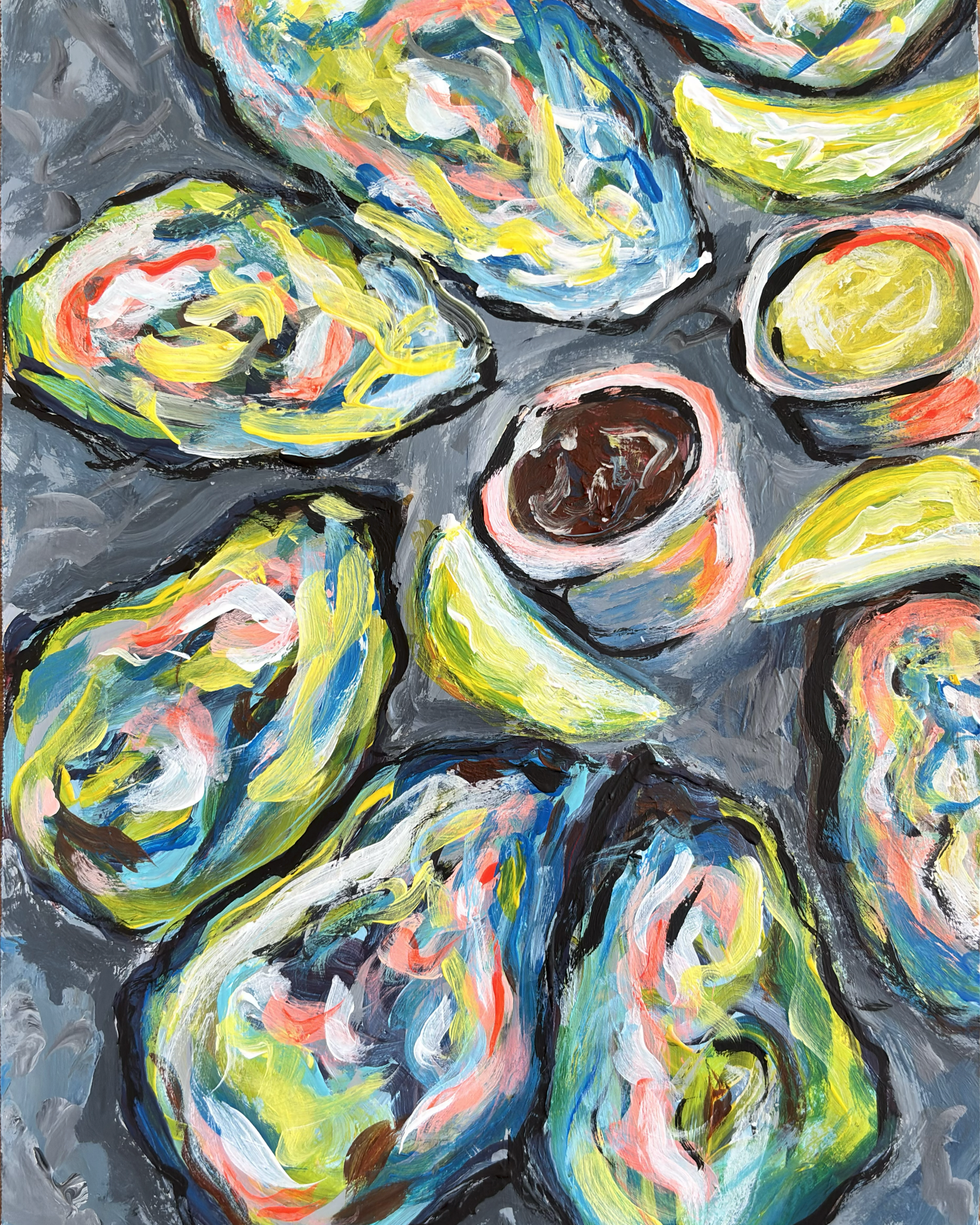 Oysters, 10"x7" Original
