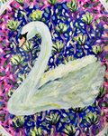 Spring Swan #2, 10"x7" Original