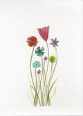 Zen Flowers, 5"x7" Original